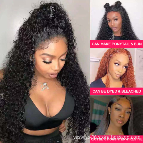 Cheap Raw Brazilian Kinky Curly Virgin Human Hair Hd Full Lace Front Wig Transparent Lace Frontal Wig Human Hair For Black Women